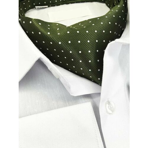 Шейный платок , белый, зеленый