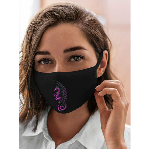 Маска многоразовая защитная Популярные иллюстрации Драконы Purple Dragon 468₽