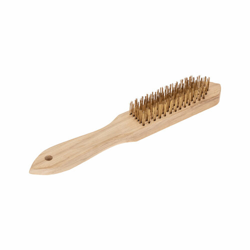 Щетка по металлу с деревянной ручкой 6 ряд 280 мм Kranz 123₽