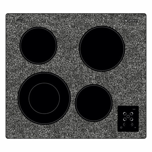 Варочная панель электрическая GEFEST СН 4231 К42 черный камень 2259200₽