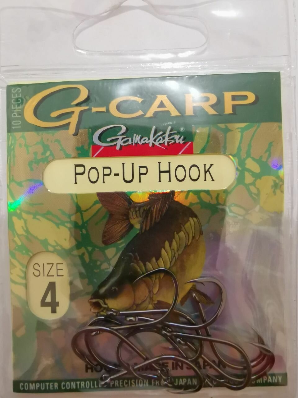 Крючок карповый Gamakatsu G-Carp Pop-UP Hook №4 (10шт)