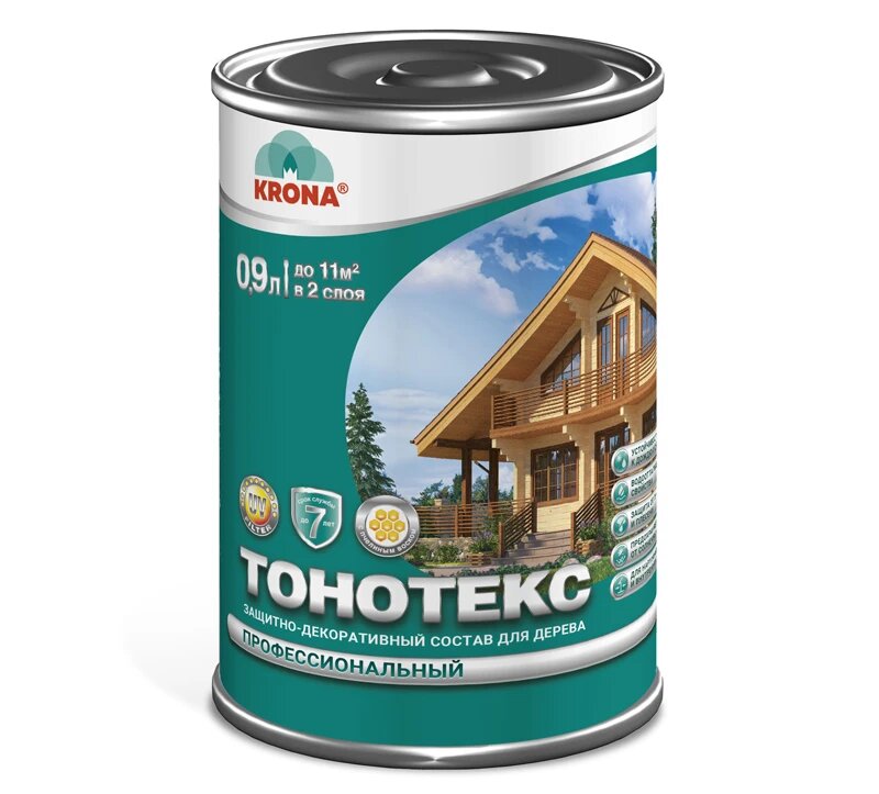 KRONA антисептик Тонотекс палисандр-мокко 0,9 л — фото 1
