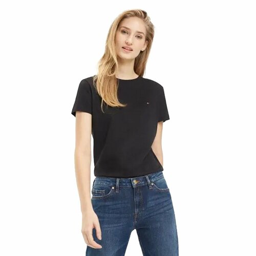 фото Футболка tommy hilfiger heritage crew neck t, размер l, черный