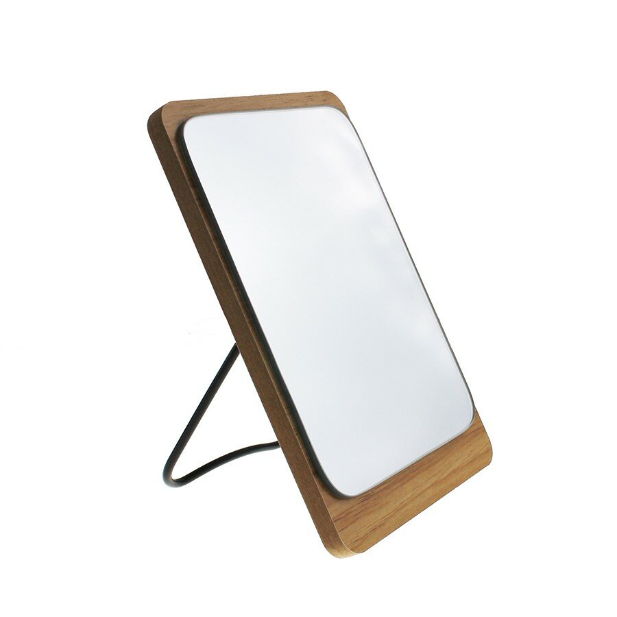 Зеркало настольное дерево 13х18см