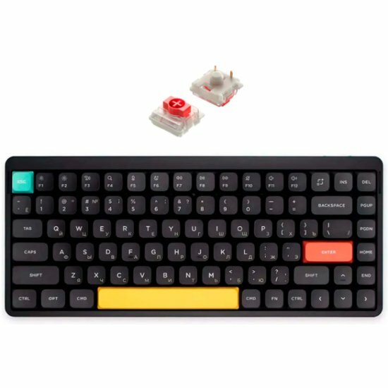 Клавиатура Nuphy AIR75v2 QMK беспроводная/проводная Basalt Black, RGB, Hot Swap, Red Switch (AIR75v2-BB-1)