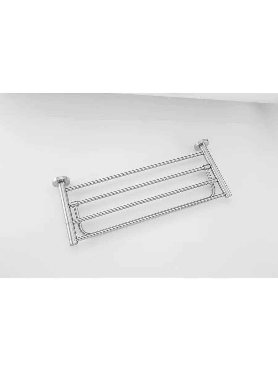 Полка для полотенец Frap F30124, 60 см, нержавеющая сталь, сатин — фото 1