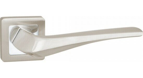 Ручка дверная раздельная METEOR QR SN/CP-3 матовый никель/хром
