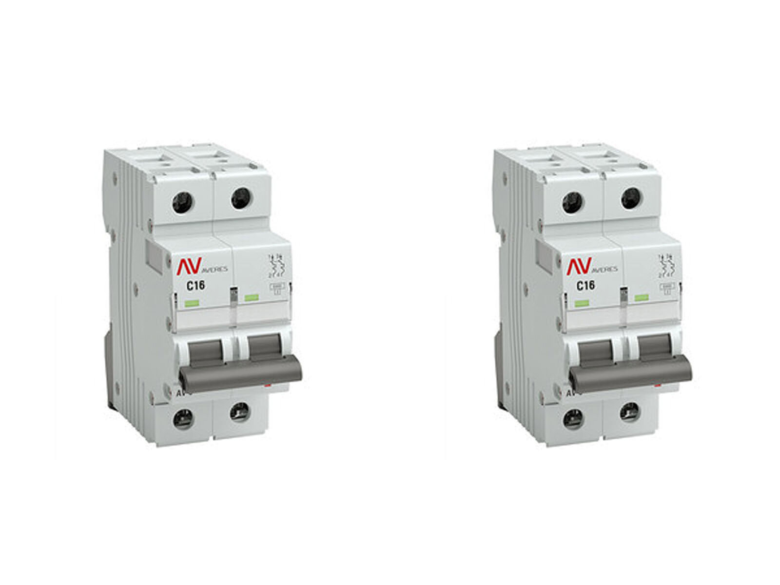 Автоматический выключатель EKF Averes AV-6 (mcb6-2-16C-av) 2P 16А тип С 6 к...