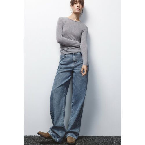 фото Джинсы широкие befree basic, размер xs/176, голубой индиго