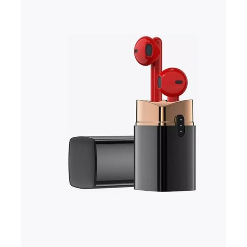 Наушники беспроводные RECCI Lipstick High-Resolution Audio TWS BT51 300mAh25mAh Черный Красный 6700₽