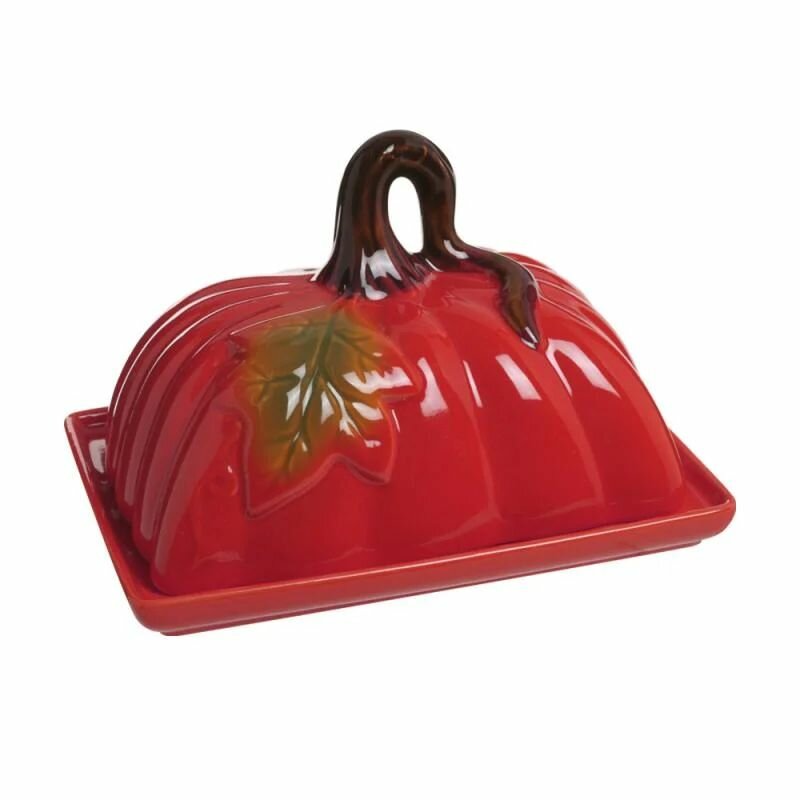 Масленка керамическая Тыква 14х10х10