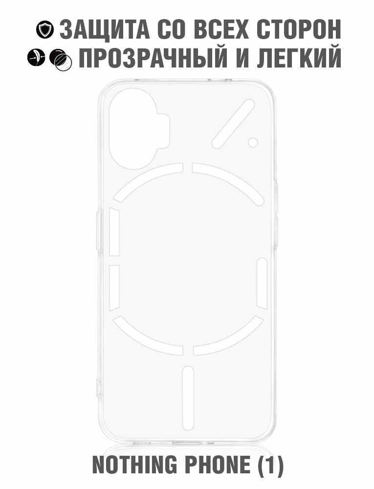 Силиконовый супертонкий чехол для Nothing Phone (1)/Ноуфинк Фон (1) DF nCase-01