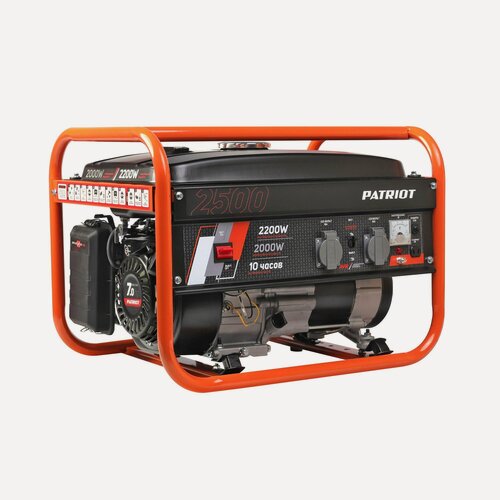 Изображение товара Генератор PATRIOT SRGE 2500, максимальная мощность 2000Вт, топливный бак 15л