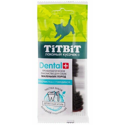 Лакомство TiTBiT DENTAL+ зубочистка с говядиной для собак мелких пород (26 г)