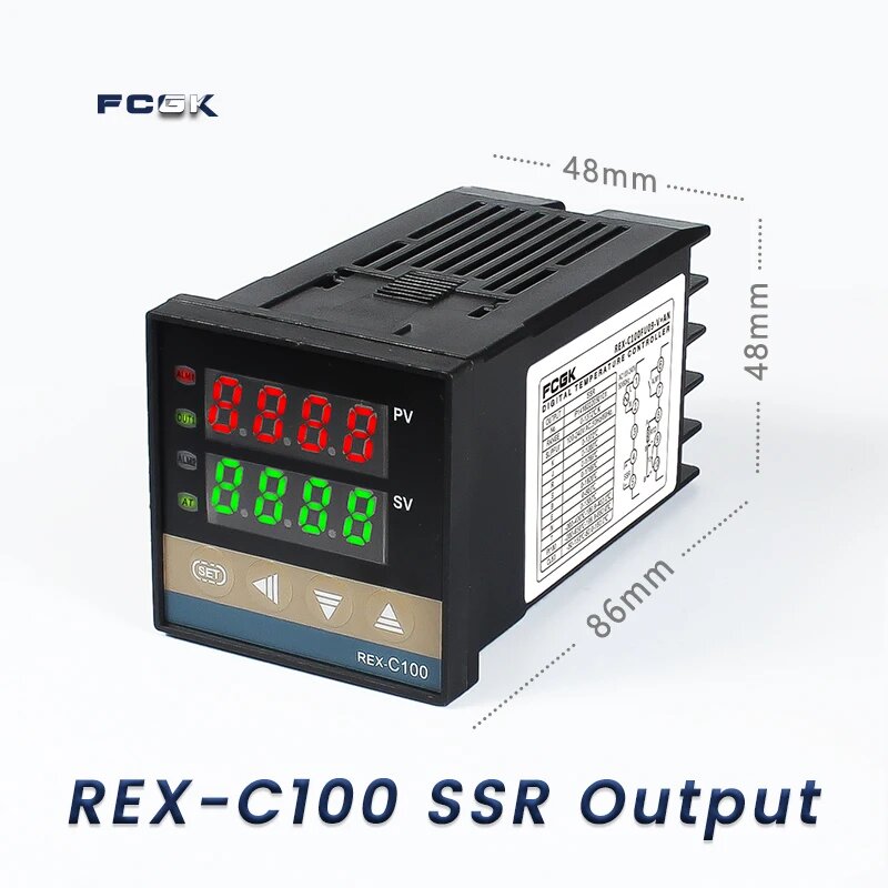 REX-C100 PID Термостат, C100 SSR Output, 100-240V