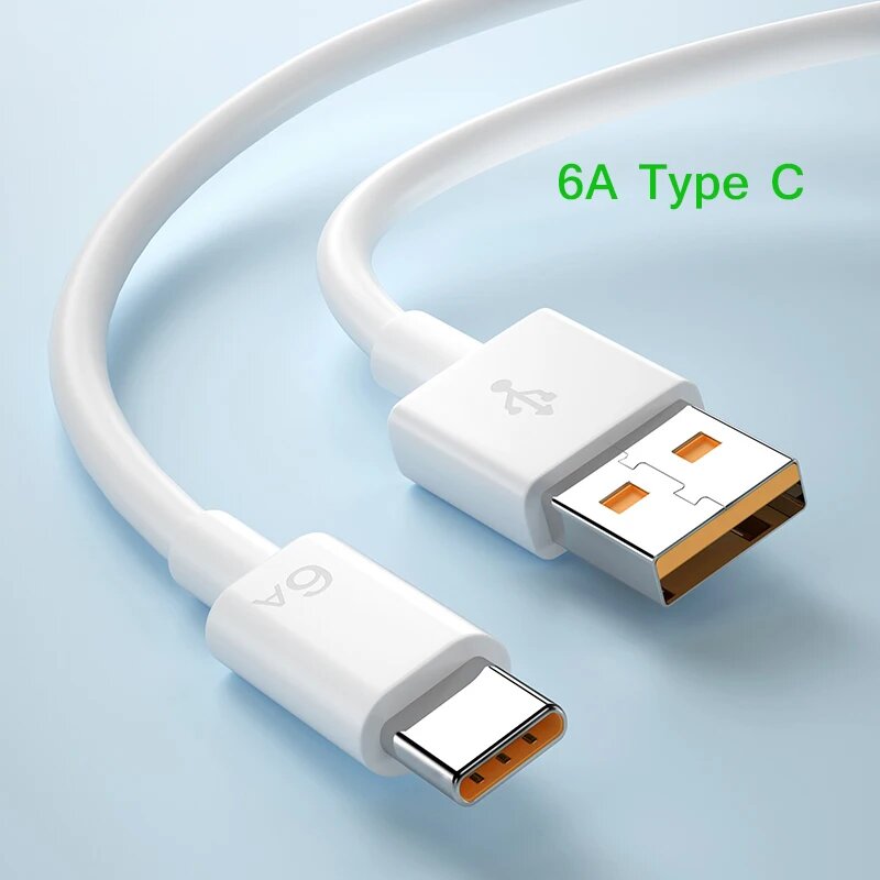 Оригинальный кабель 6A 5A USB Type C для Huawei P50 Pro Mate 40 P30 Pro Honor 60 50 100 Вт 66 Вт Supercharge 40 Вт, шнур для быстрой зарядки телефона, 6A cable, 150CM