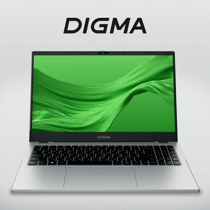 Ноутбук Digma EVE P5852 N200 8Gb SSD256Gb 15.6" IPS FHD W11Pro silver 5900mAh