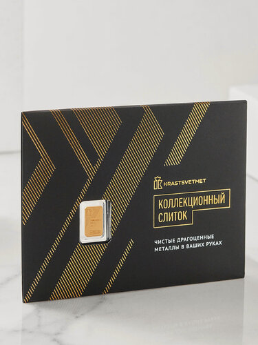 Изображение товара Krastsvetmet Слиток золота 999 пробы сувенирный 1 грамм