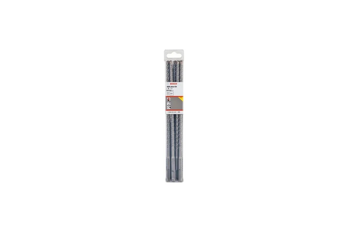 10шт Сверло Bosch SDS plus-5X (8x200x260) (2608833901)