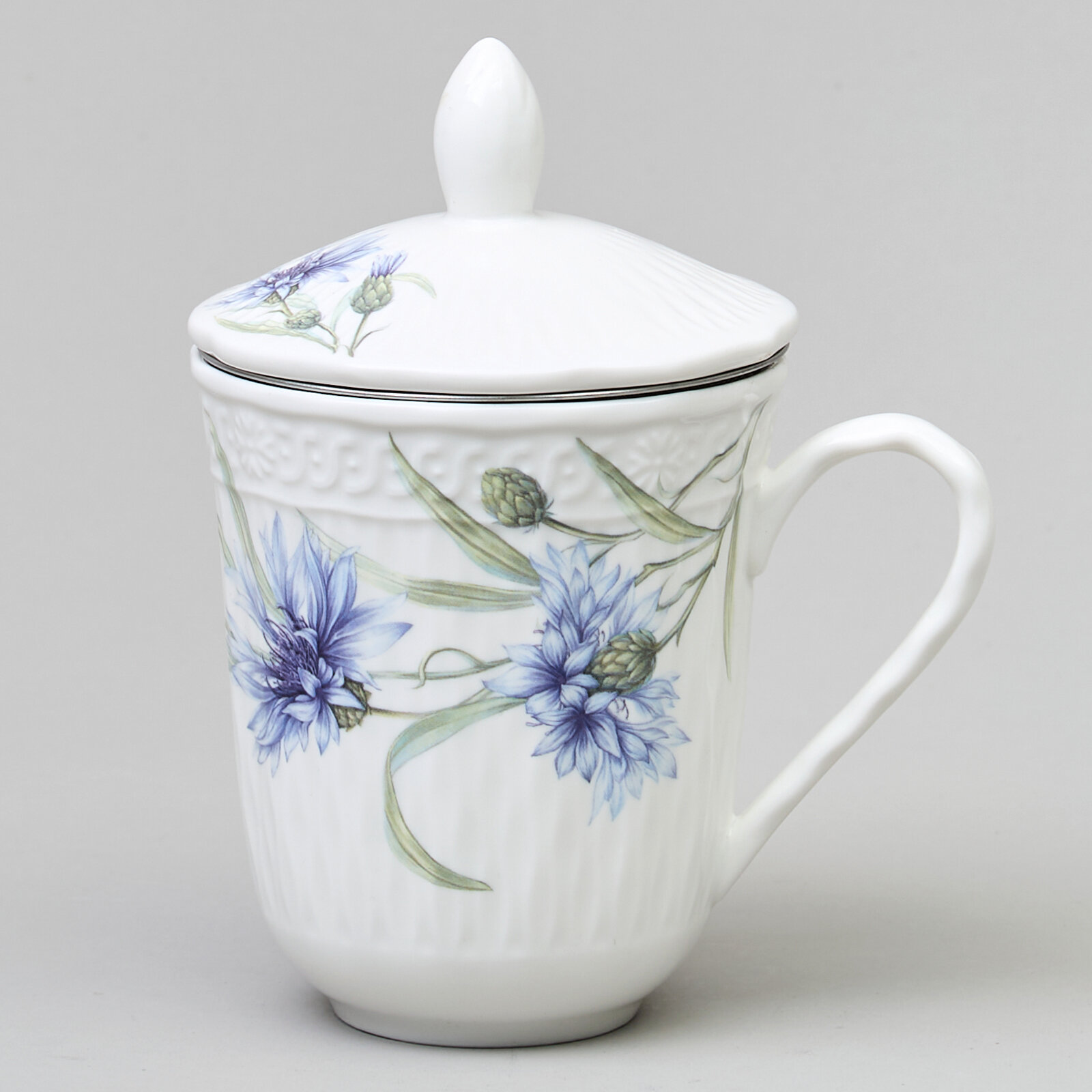 Кружка заварочная lefard васильки с крышкой и ситом 350 мл KSG-760-833