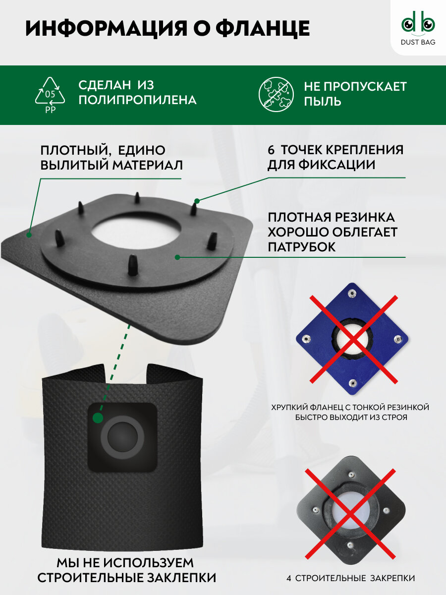 Мешок многоразовый для пылесоса Вихрь СП-1400/15 72/19/7 — фото 1