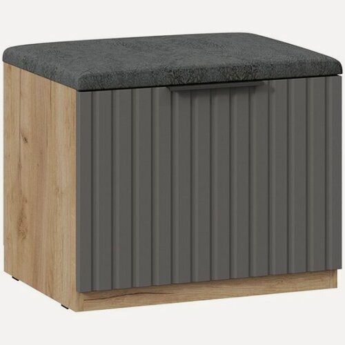 Изображение товара Тумба для обуви Трия Хилтон (550) Исп 2.1 Дуб Крафт золотой/Графит матовый