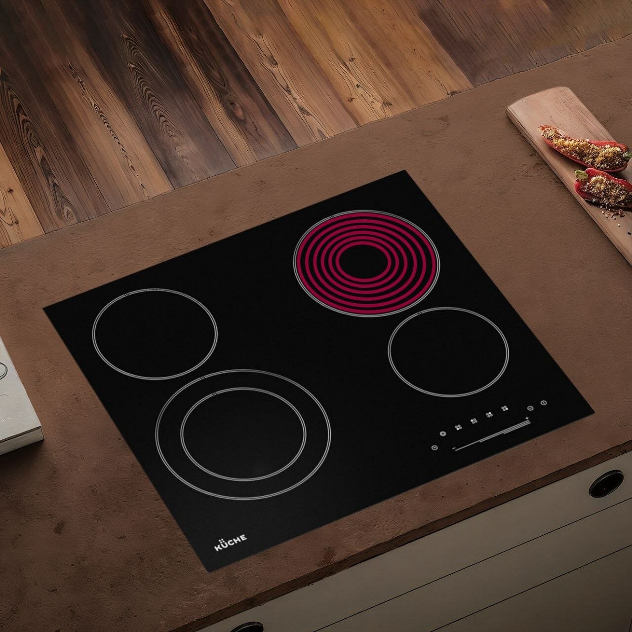 Варочная панель электрическая KUCHE CSH 641 B встраиваемая черная независимая