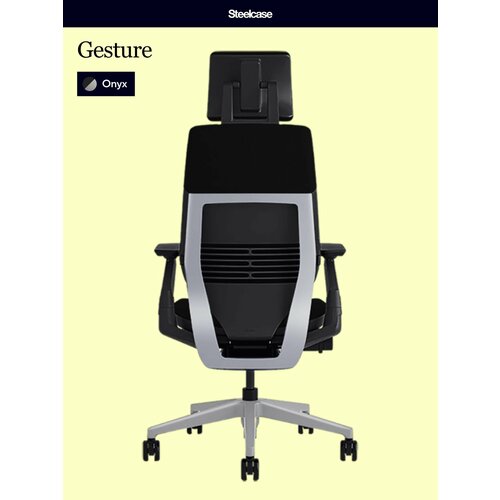 Кресло Steelcase Gesture с подголовником, цвет Onyx