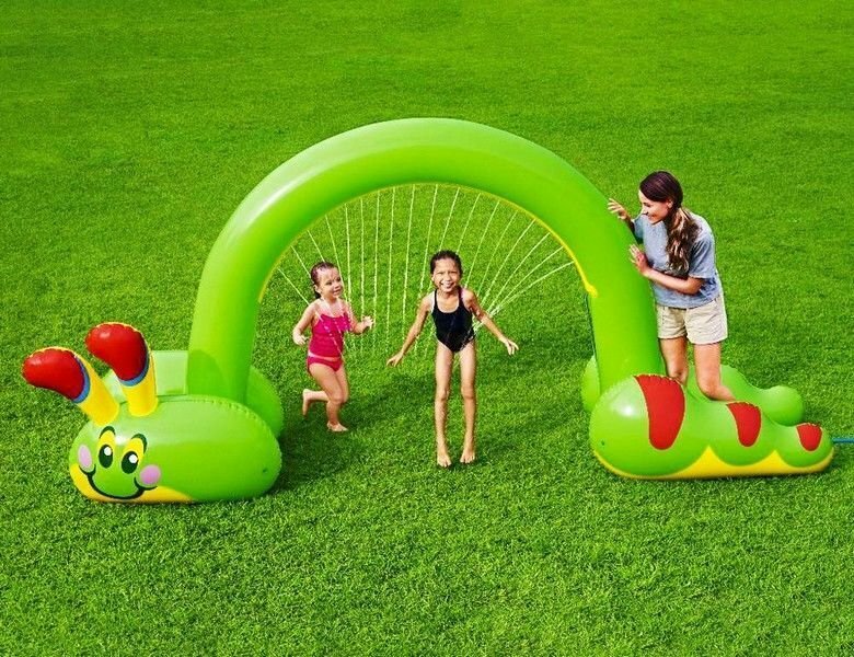 Надувная арка-разбрызгиватель Гусеница Джамбо 338x110x188 см от 2 лет BestWay 52398