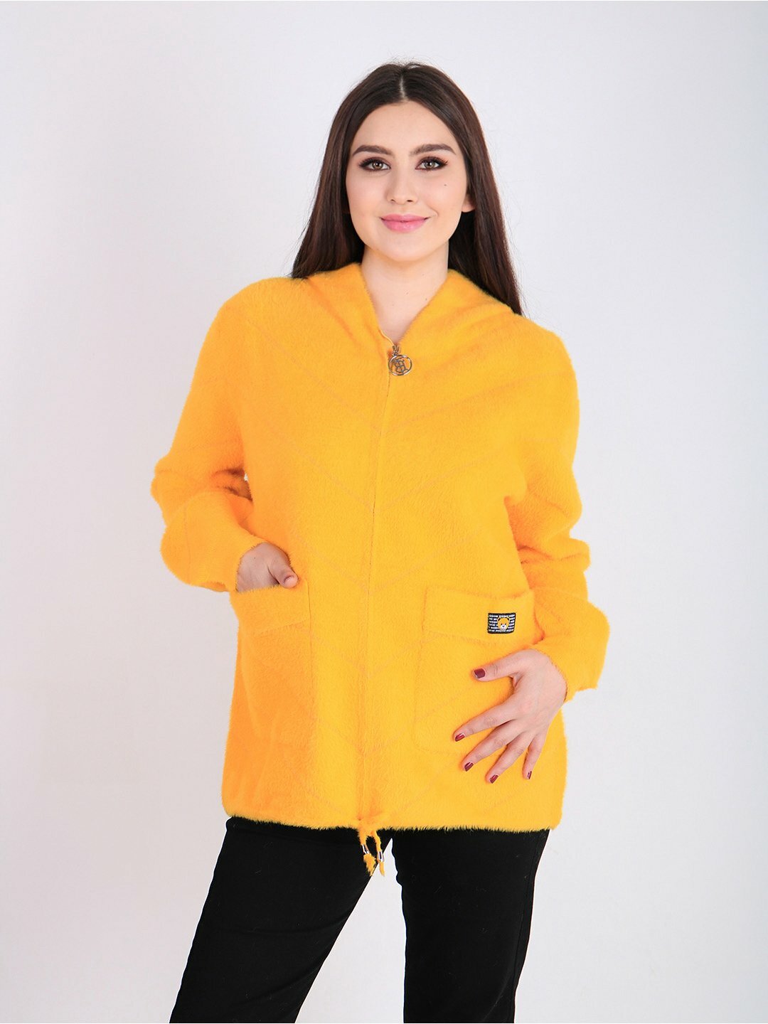 Пальто, размер One Size, желтый — фото 1