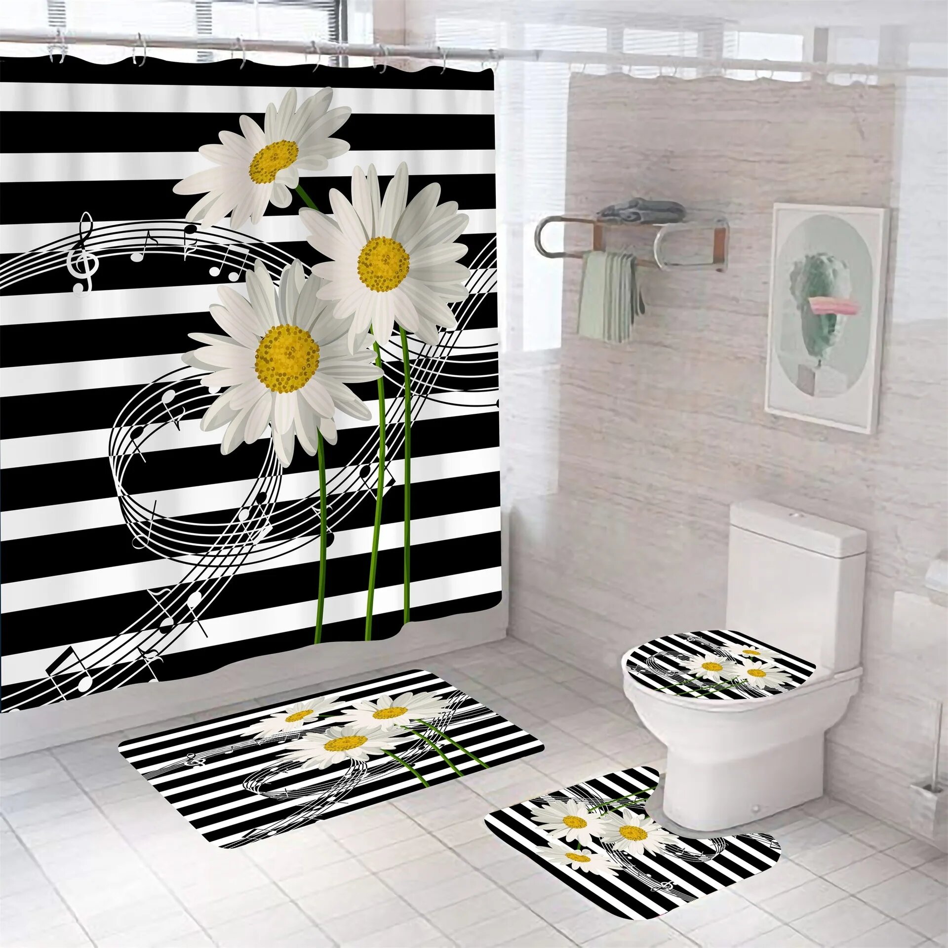 3D цифровая печать цветы занавеска для душа водостойкая150x180curtain, Розовый