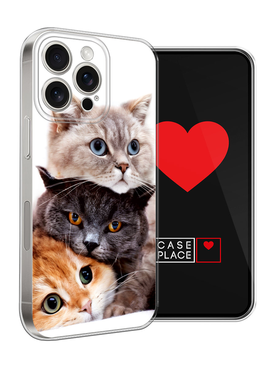 Чехол на Apple iPhone 15 Pro Max / Айфон 15 Про Макс Пушистые мордашки — фото 1