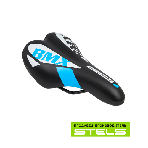 Седло велосипедное STELS AZ-5593 01/02, синий/черный/белый