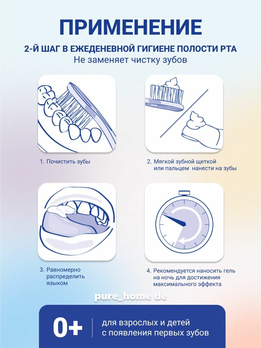 Гели Для Полости Рта Реминерализирующий гель для зубов от 0 лет 50 мл