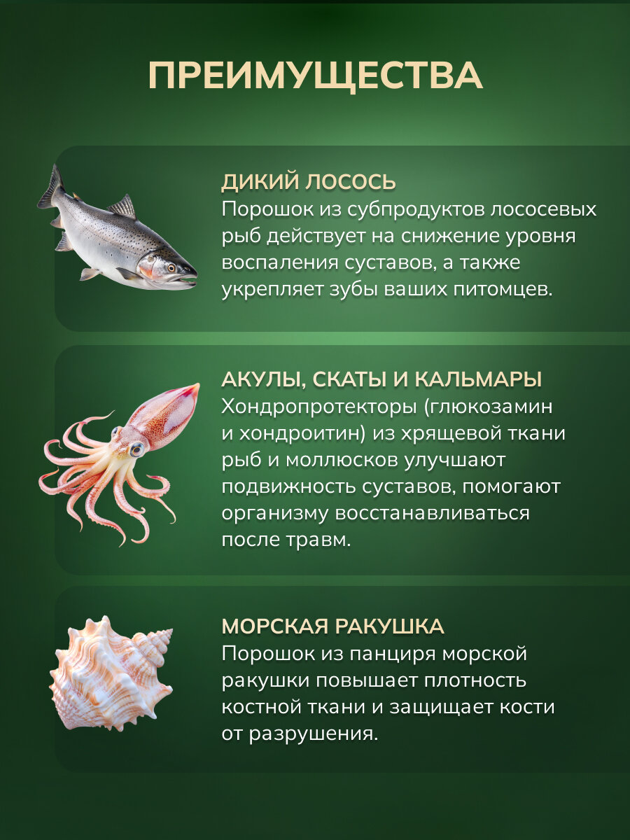 Изображение Хондропротектор для кошек и собак "Артропетс", для здоровья суставов кошек и собак, из морепродуктов, 200 г