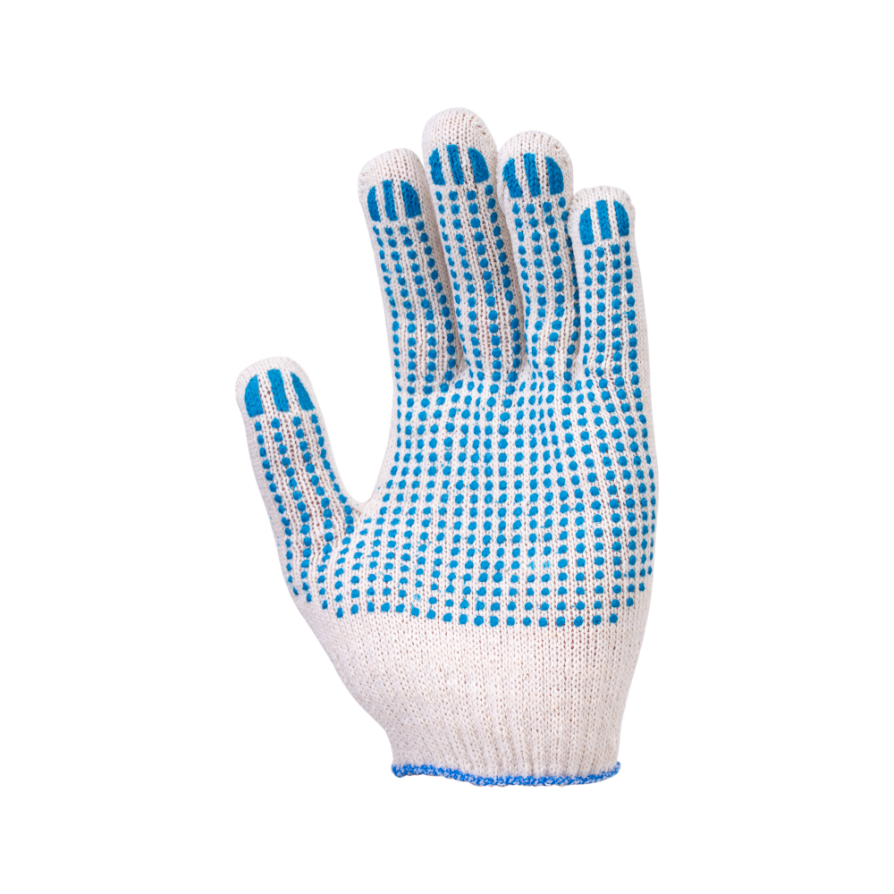 Перчатки рабочие ФОРТ хозяйственные, х/б с ПВХ, 40гр, 10 класс, точка, 30 пар