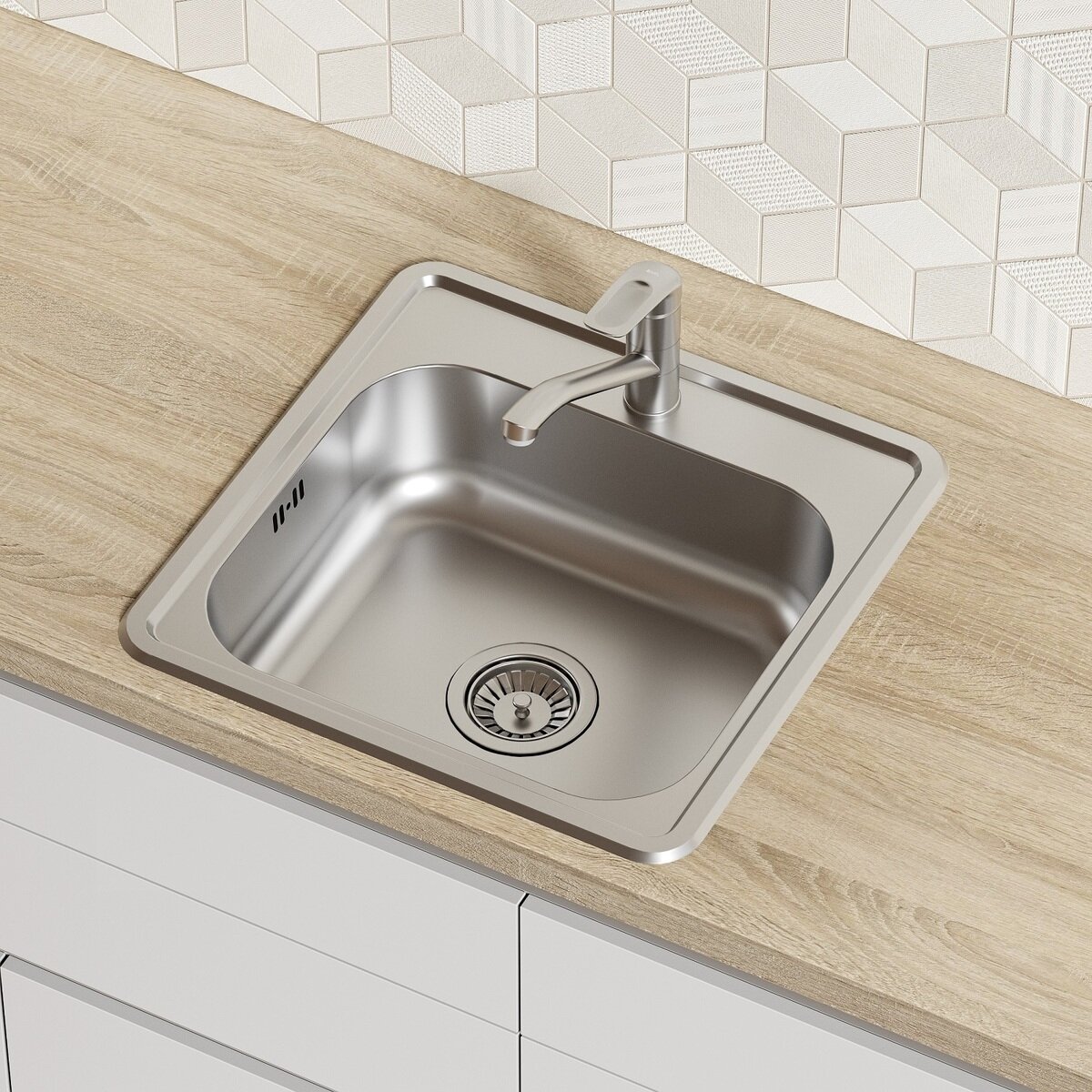 Мойка из нержавеющей стали IDDIS Strit STR48S0i77 шелк 485*485