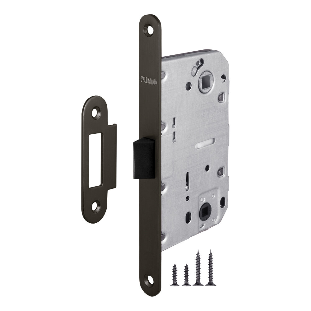 Защелка врезная для межкомнатных дверей Punto PL96WC-50/BL GR (графит)