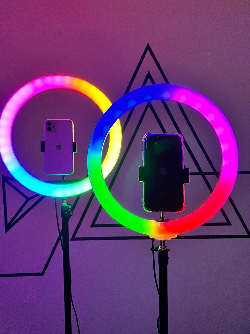 Светодиодная кольцевая лампа, MJ30, RGB, для стриминга и селфи — фото 1