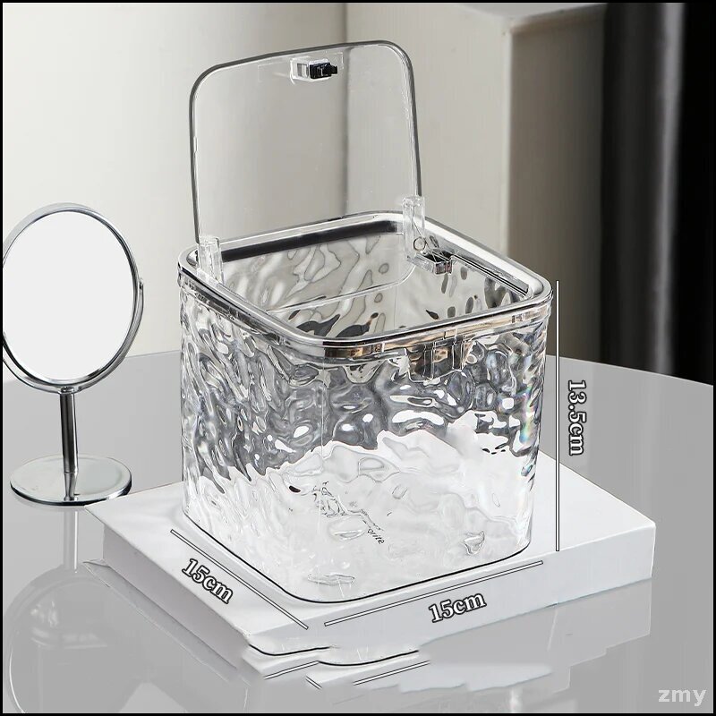 Акриловый органайзер Hair Accessories Organizer квадратный серебристый