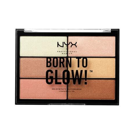 Хайлайтер NYX Professional Makeup "Born to Glow", прессованная пудра, 6 оттенков