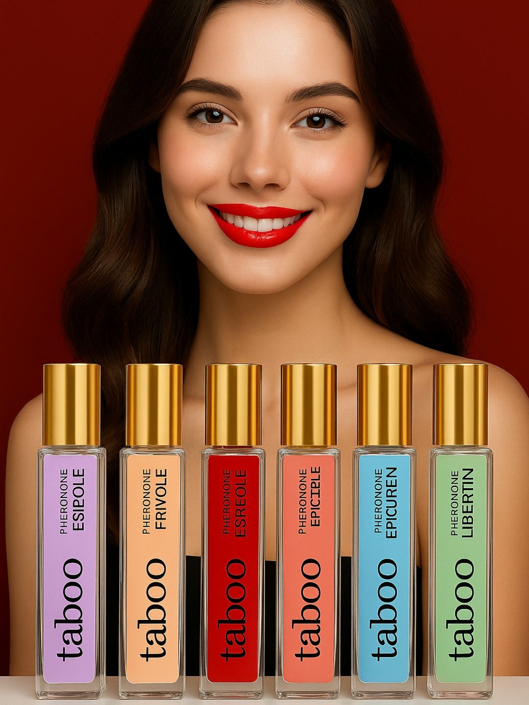 Набор женских феромонных духов "тавоо", мини-ароматы, 5 шт. по 10 мл
