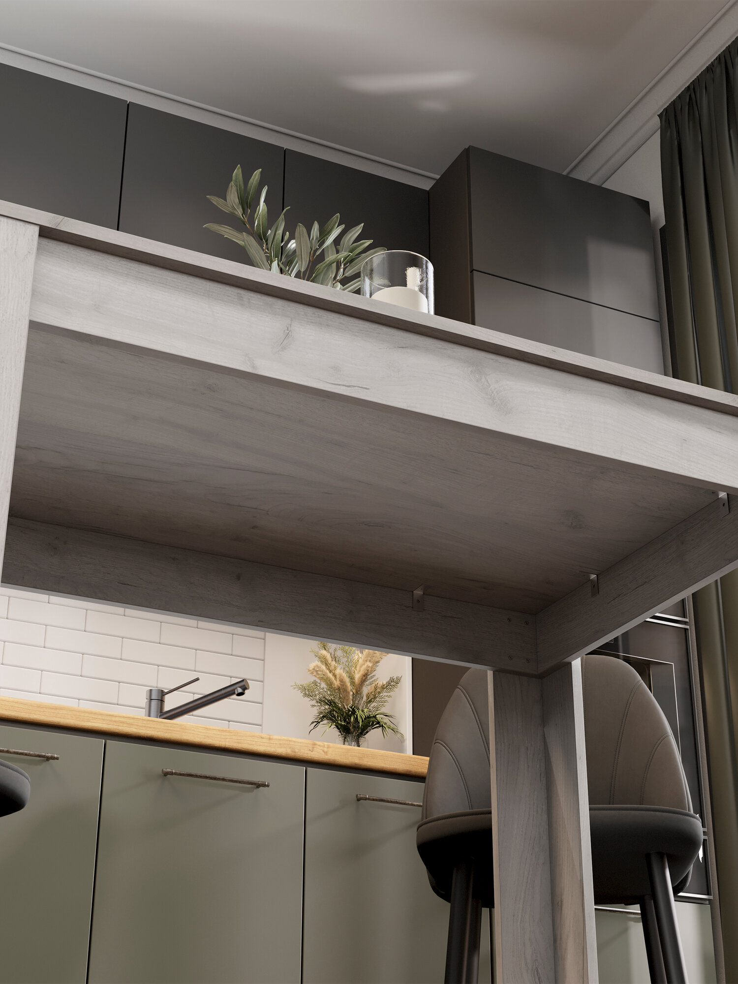 Обеденный стол Мебель Трия Ганновер, 110х70 см. Дуб крафт белый — фото 1