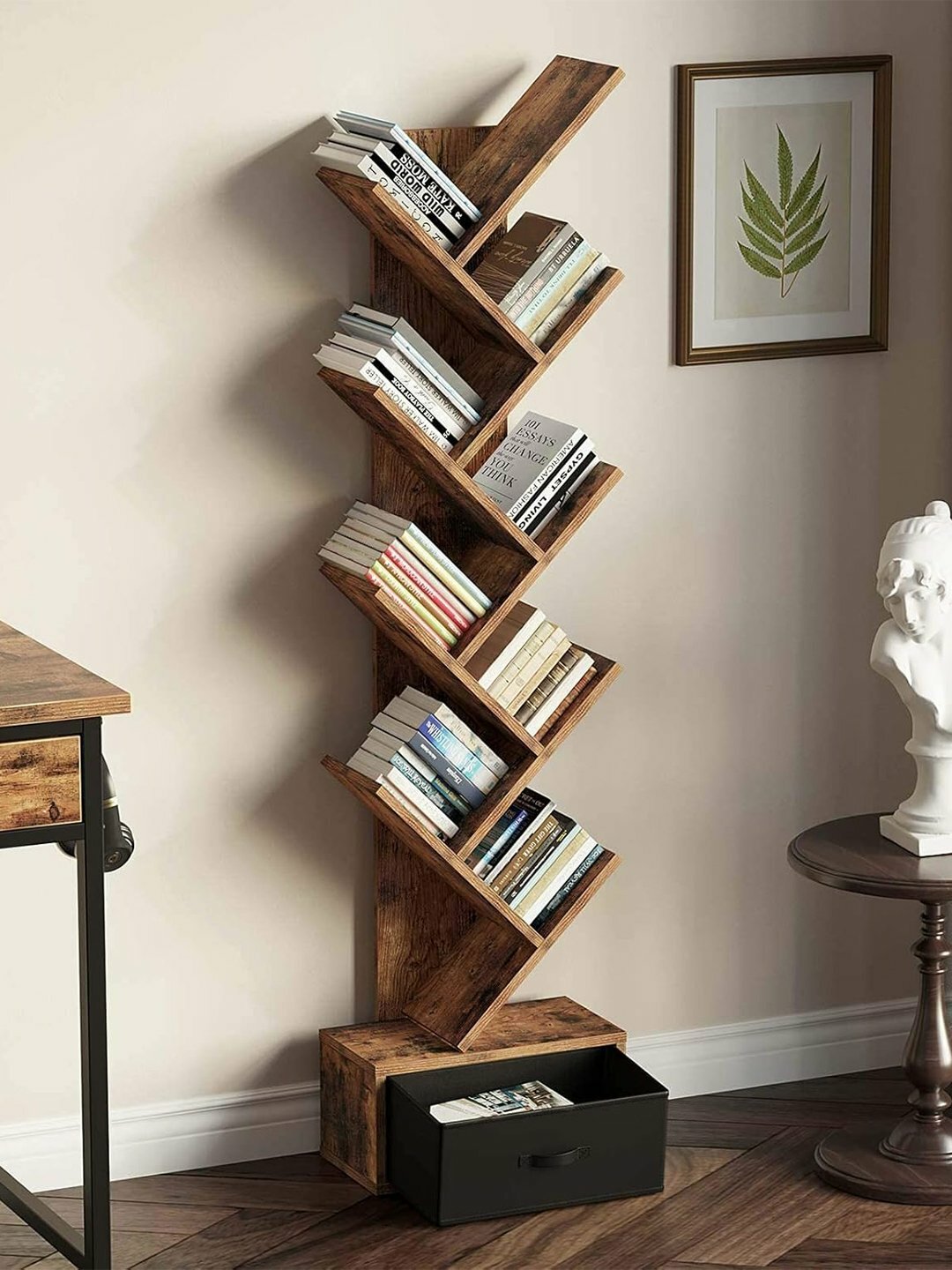 Стеллаж с полками — деревянный шкаф для книг, Rack Warehouse