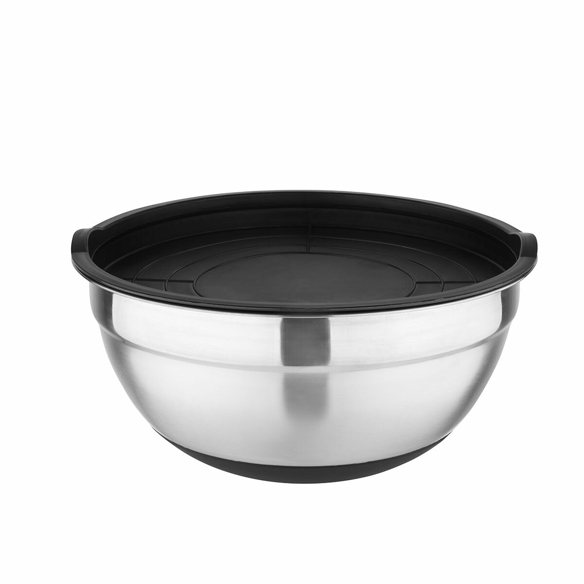 Миска Mallony AMARENA нержавеющая сталь 5 л антискользящее дно пластиковая крышка