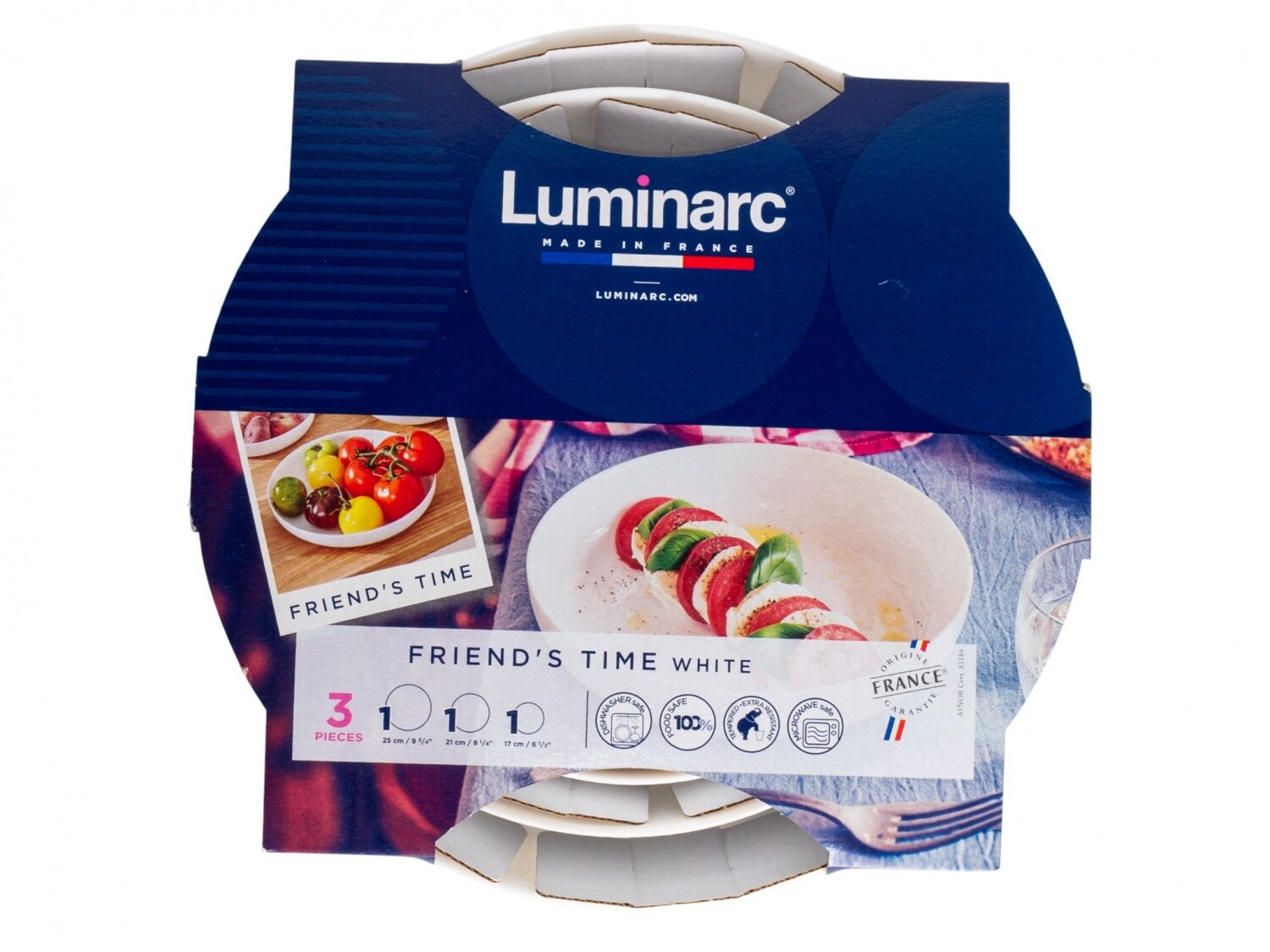 Набор блюд для сервировки LUMINARC  FRIENDS  TIME  3 шт  17см  21см  25см