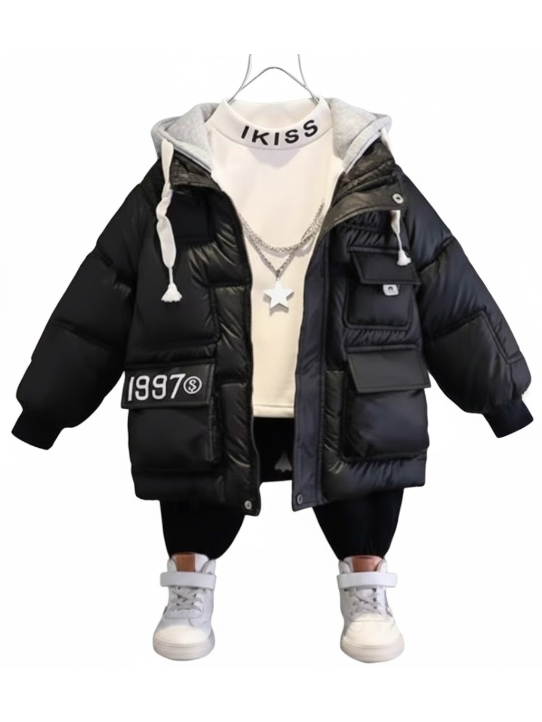 Куртка, размер 32, черный — фото 1