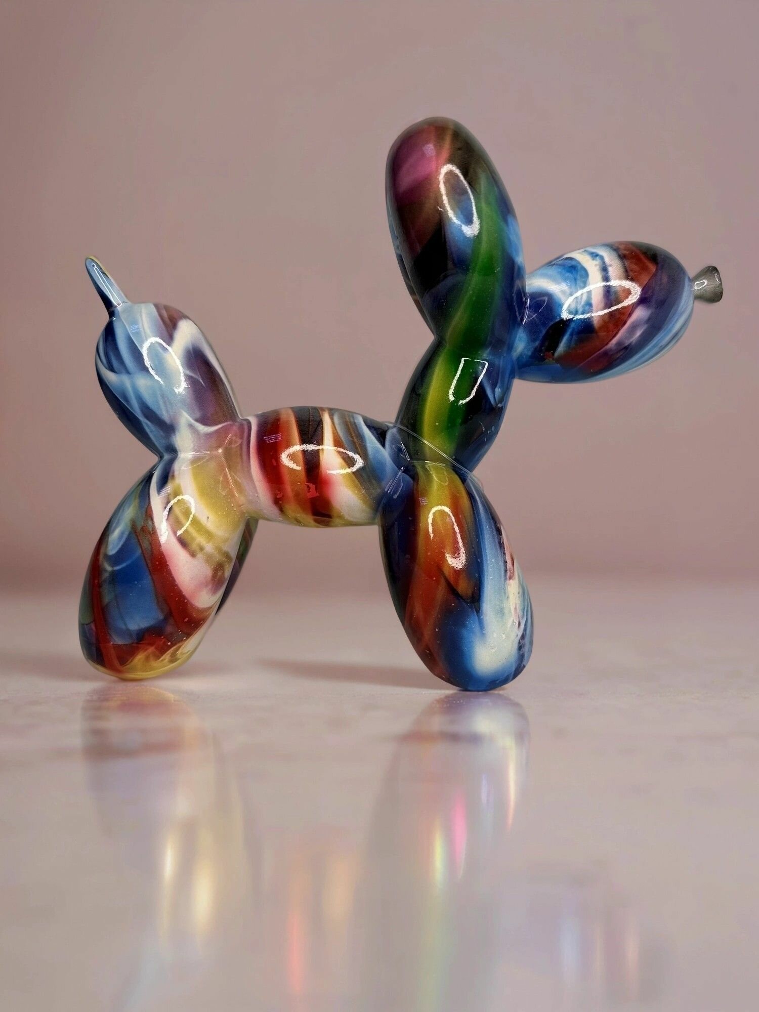 Статуэтка Собака Пудель из керамики, 17*20*8 см, разноцветный