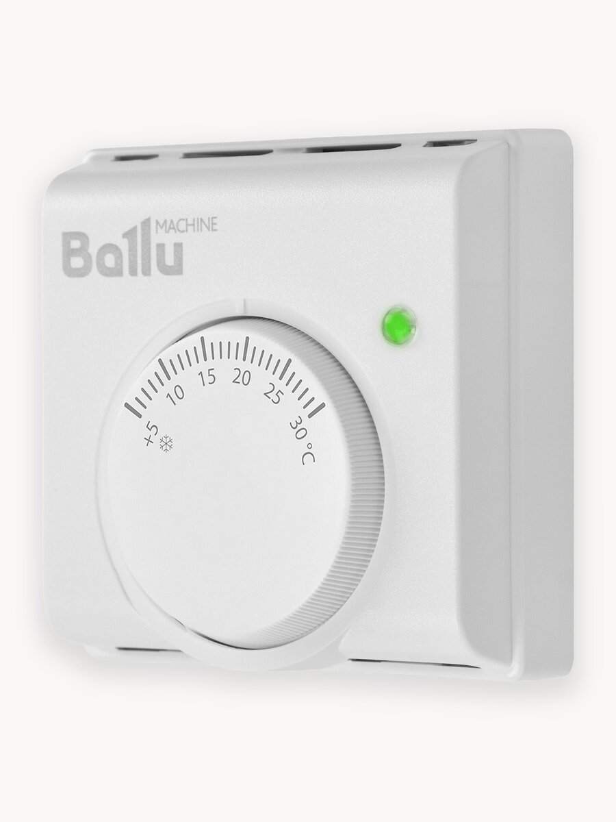 Терморегулятор Ballu BMT-2, механический, для ИК обогревателей, белый, накладной