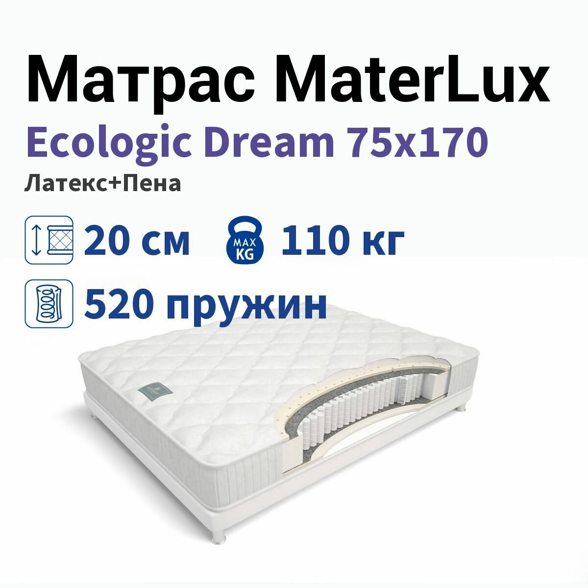 Матрас Materlux Ecologic Dream 75х170